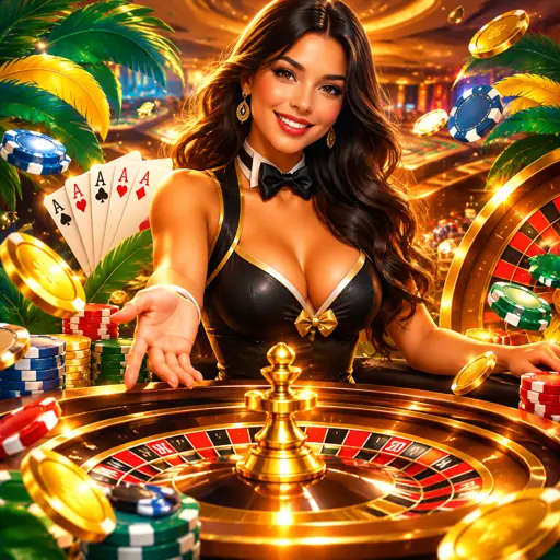 Dealer ao vivo em mesa de cassino na 59ycom conduzindo rodada de roleta